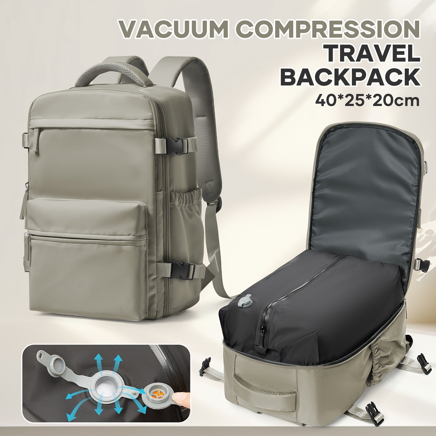 VacuPack 40 | Smart Compression Travel Backpack