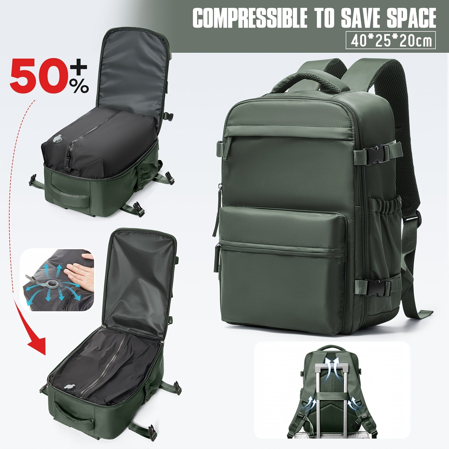 VacuPack 40 | Smart Compression Travel Backpack