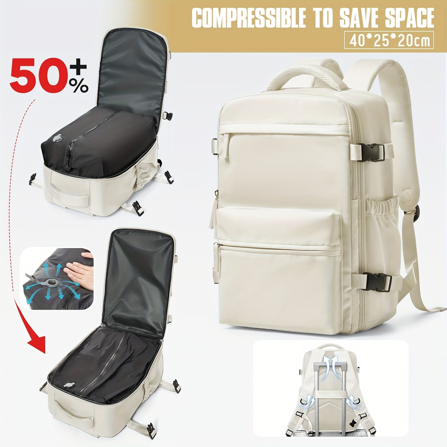 VacuPack 40 | Smart Compression Travel Backpack