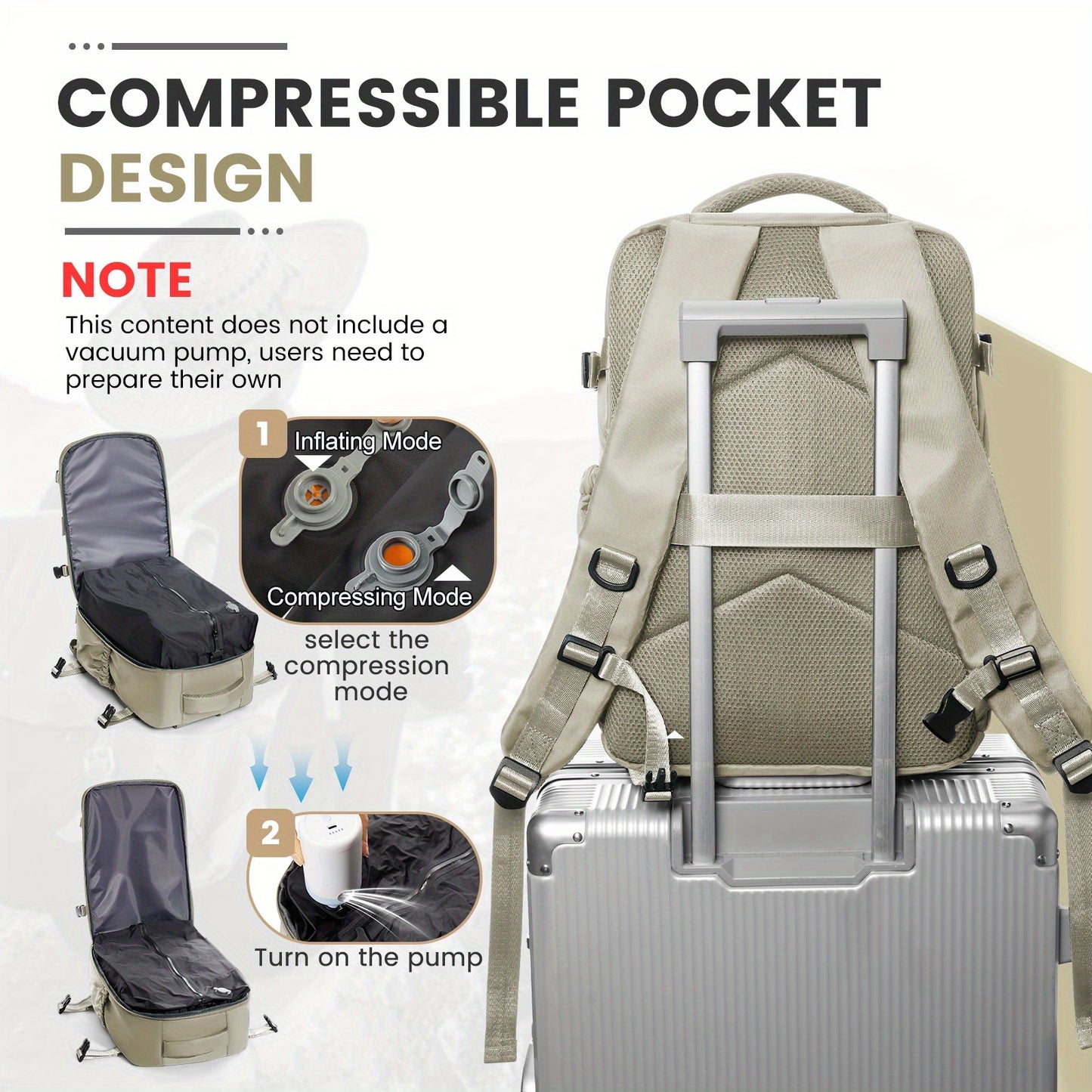 VacuPack 40 | Smart Compression Travel Backpack