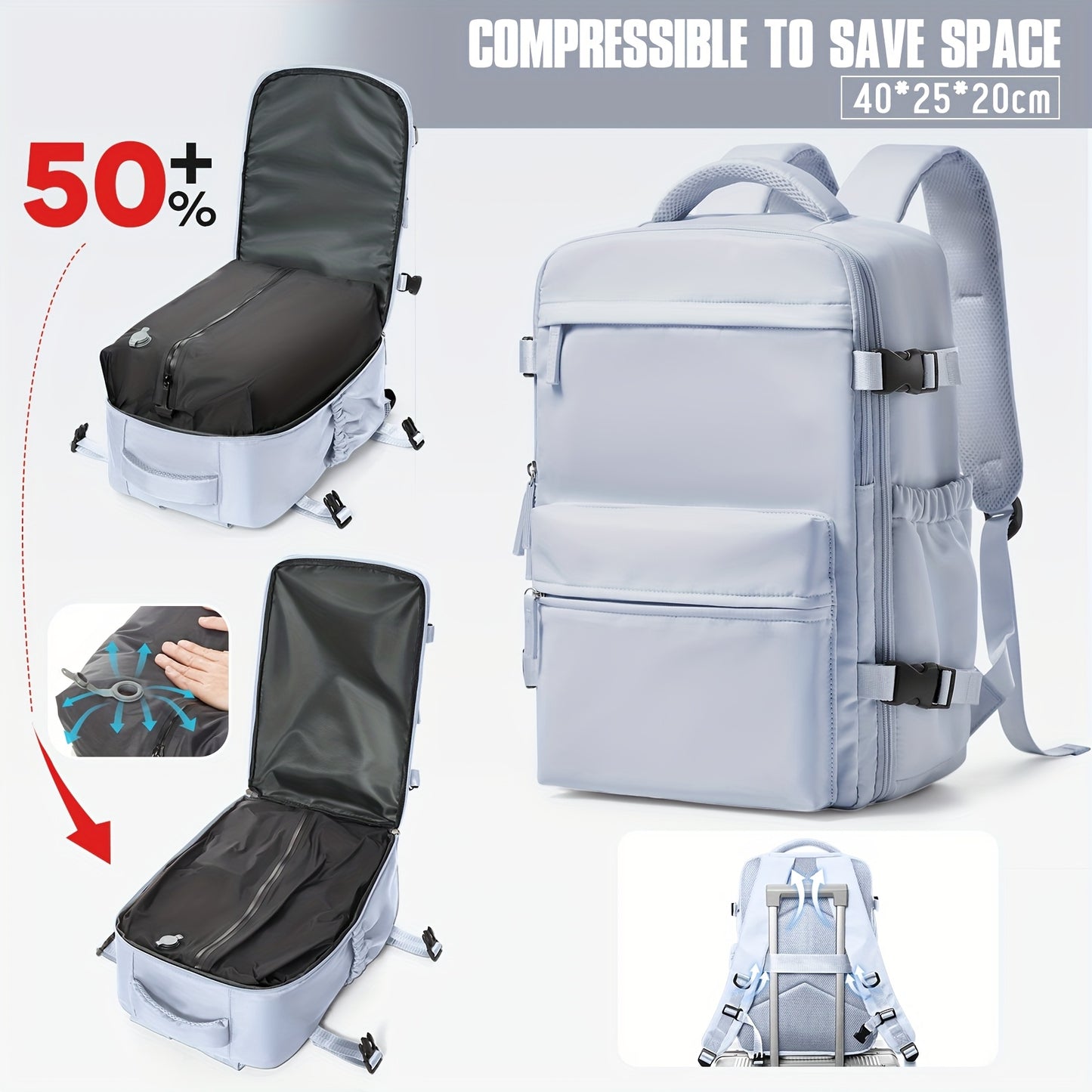 VacuPack 40 | Smart Compression Travel Backpack