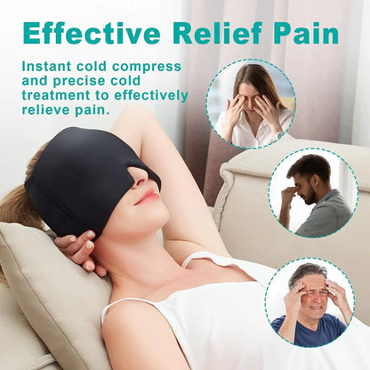 Gel Cold Therapy Ice Cap For Relieve Headache, Migraine, Sinuses, Pressure Pain and more.