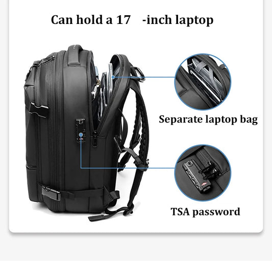 VacuGuardPack 50 | Advanced Vacuum Compression & Security Backpack