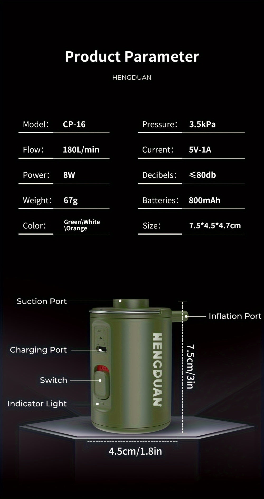 AeroPump V2 | Rechargeable Vacuum & Air Pump