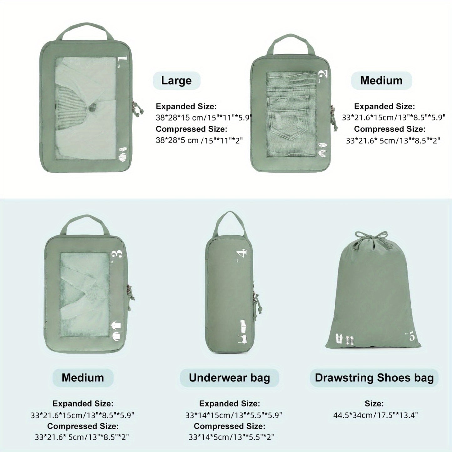 SpaceFlex 5 | Compression Set for Travel & Home