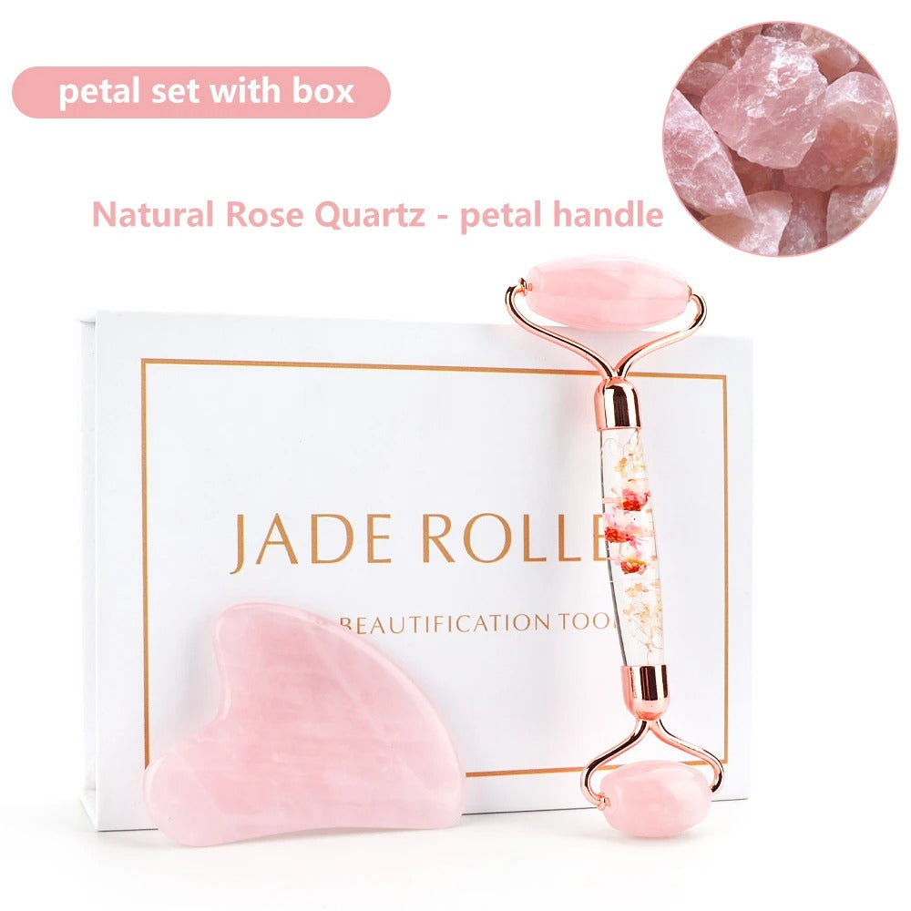 Natural Jade Roller & Gua Sha Body Massager