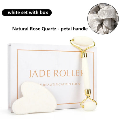 Natural Jade Roller & Gua Sha Body Massager